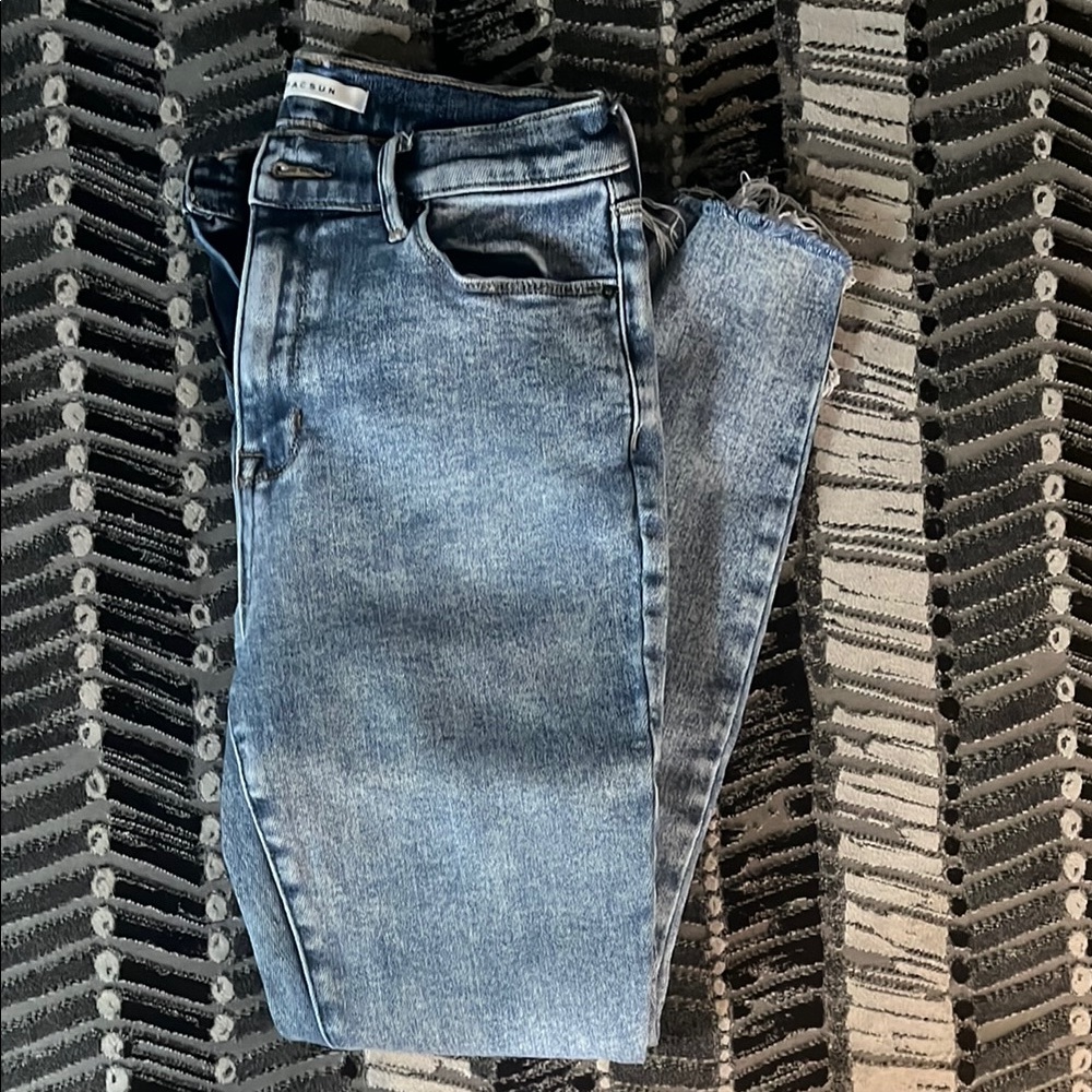Zara Blue Ankle Cropped Jeans